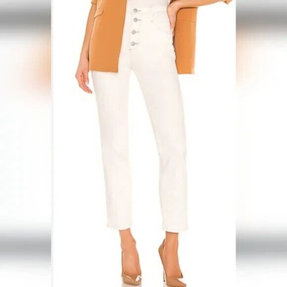 AG Adriano Goldschmied The Isabelle Button Up Straight Crop Jeans Size 28 NWT
